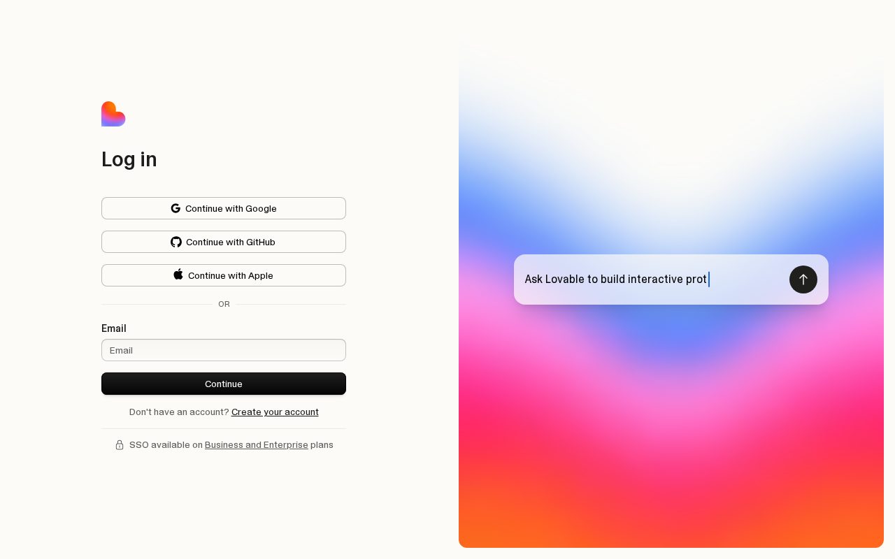 Sign-in screen